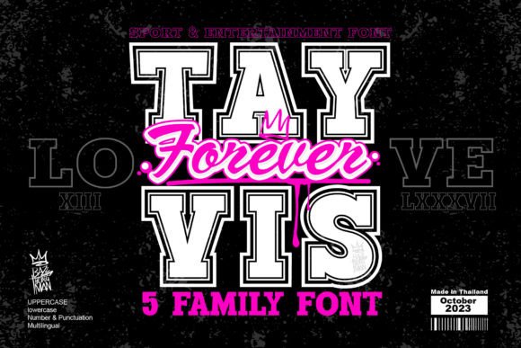 Tayvis Forever: A Playful Display Font for Editorial Impact